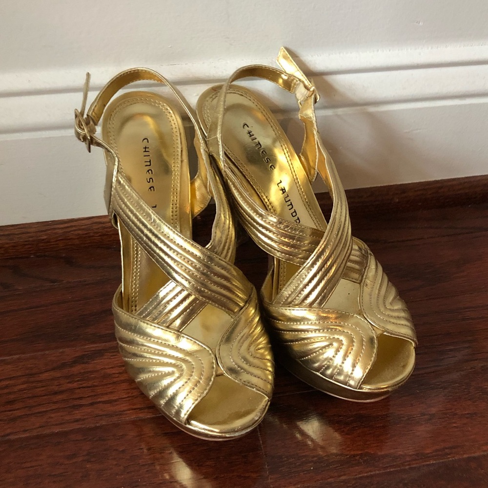 Chinese Laundry Gold Heels
